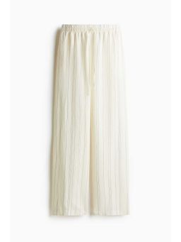 H&M - Women White Linen-Blend Trousers