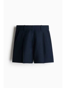 H&M - Women Blue Linen-Blend Shorts