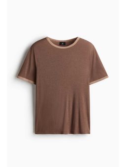 H&M - Men Brown Regular Fit T-Shirt