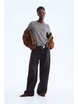 H&M - Women Grey Fine-Knit Top