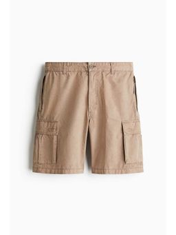 H&M - Men Beige Relaxed Fit Cargo Shorts