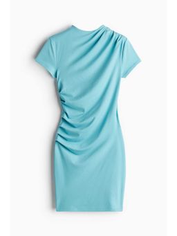 H&M - Women Turquoise Draped Bodycon Dress