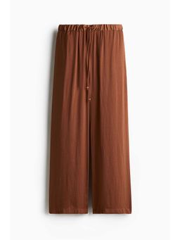 H&M - Women Brown Wide Drawstring Trousers