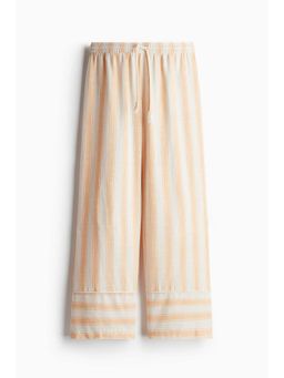 H&M - Women Orange Straight Drawstring Trousers