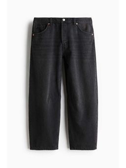 H&M - Women Black Barrel Regular Cropped Jeans