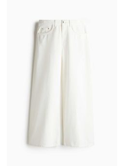 H&M - Women White Baggy Wide Low Jeans