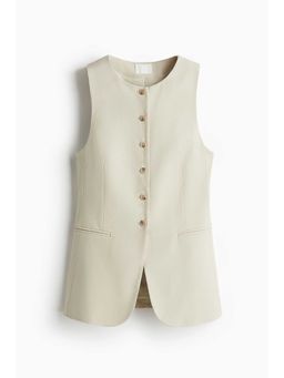 H&M - Women Beige Long Suit Waistcoat