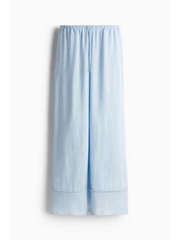 H&M - Women Blue Wide Drawstring Trousers