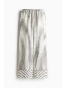 H&M - Women White Wide Drawstring Trousers