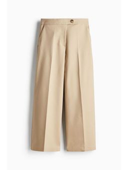H&M - Women Beige Wide Tailo Trousers