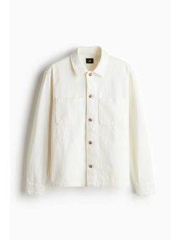 H&M - Men White Regular Fit Textu Overshirt