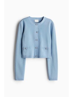H&M - Women Blue Fine-Knit Cardigan