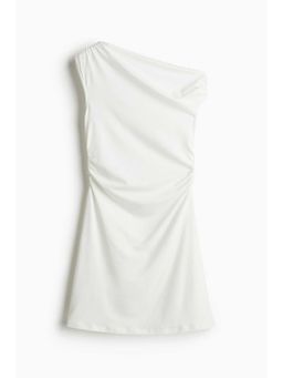 H&M - Women White Twist-Detail One-Shoulder Dress