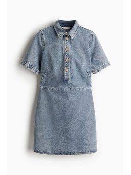 H&M - Women Blue Collared Denim Dress