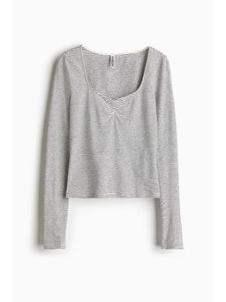 H&M - Women White Sweetheart-Neck Top