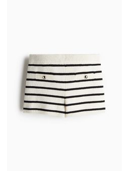 H&M - Women White Knitted Mini Shorts
