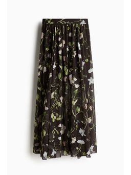 H&M - Women Black Chiffon Maxi Skirt