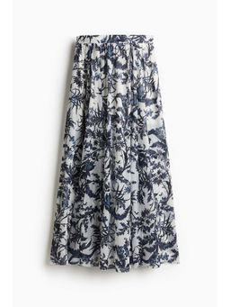 H&M - Women White Chiffon Maxi Skirt