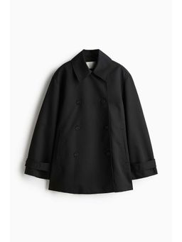 H&M - Women Black Short Trench Coat