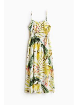 H&M - Women White Smock-Detail Poplin Dress