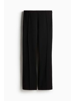 H&M - Women Black Fla Crease-Leg Trousers
