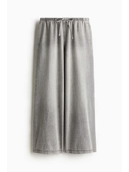 H&M - Women Grey Denim Drawstring Trousers