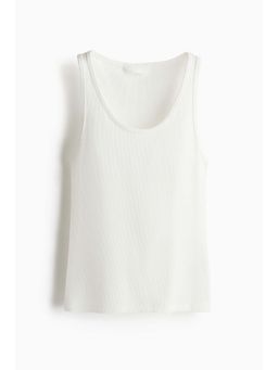 H&M - Women White Ribbed Vest Top