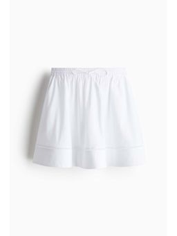 H&M - Women White Fla Poplin Skirt