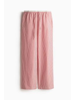H&M - Women Red Double-Waistband Poplin Drawstring Trousers