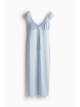 H&M - Women Blue Drawstring-Detail Bodycon Dress