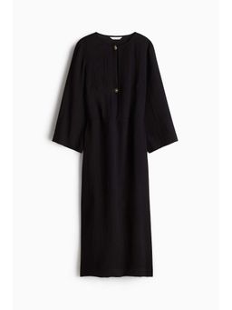 H&M - Women Black Long-Sleeved Midi Dress