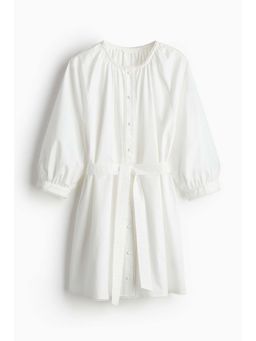 H&M - Women White Picot-Trimmed Dress