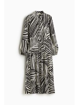 H&M - Women Black Long Puff-Sleeved Dress