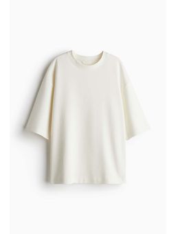 H&M - Women White Boxy Interlock T-Shirt