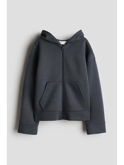 H&M - Girls Grey Scuba Zip-Through Hoodie