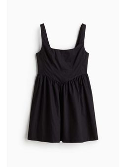 H&M - Women Black Flared-Skirt Dress