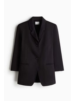 H&M - Women Black 3/4-Length-Sleeve Blazer