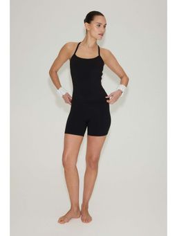 H&M - Women Black Integral-Bra Sports Strappy Top With Softmove