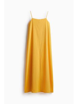 H&M - Women Yellow Crinkled Strappy Dress