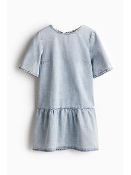 H&M - Women Blue Tie-Detail Denim Dress