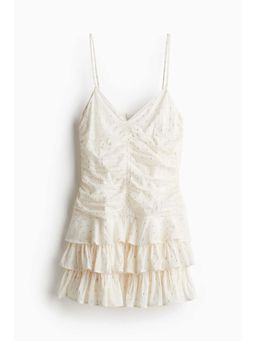 H&M - Women White Tie-Skirt Strappy Dress