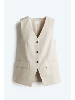 H&M - Women Beige Long Suit Waistcoat