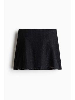 H&M - Women Black Broderie Anglaise Mini Skirt