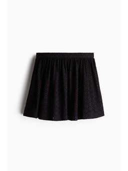 H&M - Women Black Broderie Anglaise Mini Skirt