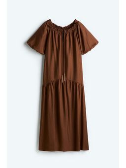 H&M - Women Brown Drawstring-Detail Dress