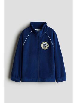 H&M - Boys Blue Embroidery-Detail Terry Track Jacket