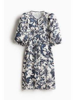 H&M - Women White Puff-Sleeved Dress