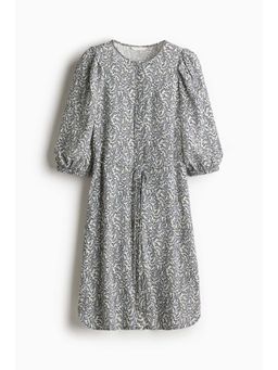 H&M - Women White Puff-Sleeved Dress