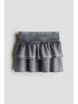 H&M - Girls Grey Denim-Look Skirt