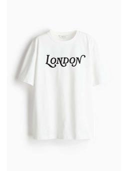 H&M - Women White Printed T-Shirt